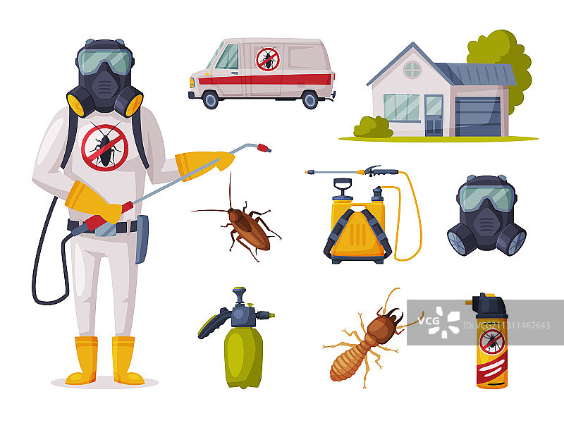 虫害防治服务人员图片素材