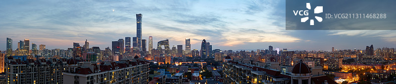 北京国贸CBD天际线全景图片素材