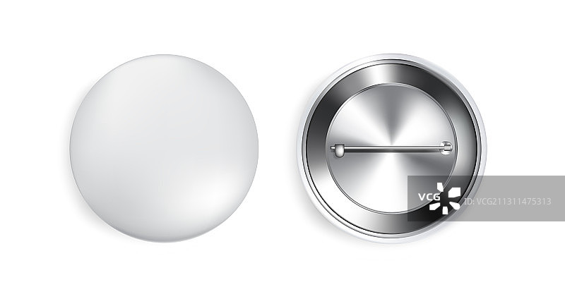 3D按钮徽章纪念品模型（白色背景）图片素材