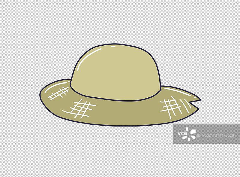 元素：手绘帽子草帽图片素材