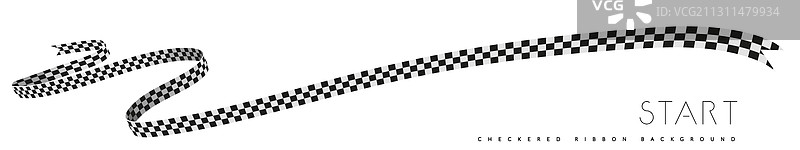 格子赛车旗帜丝带图片素材