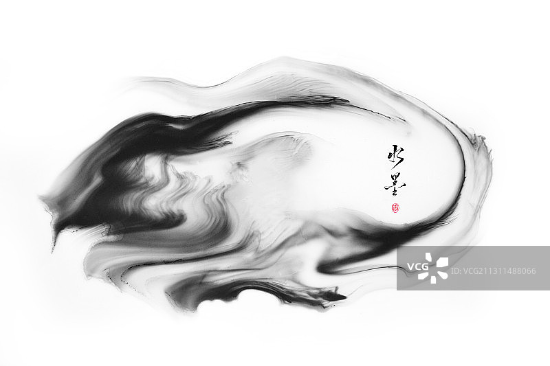 中国风抽象水墨流动肌理图图片素材