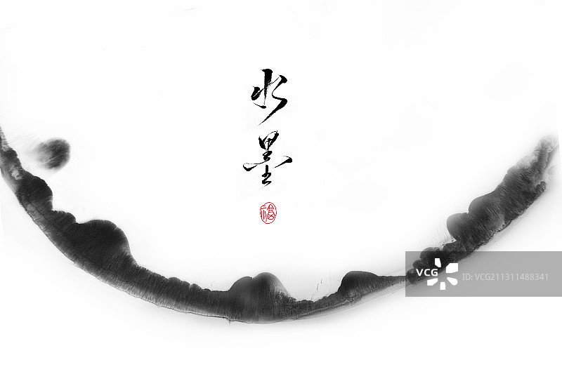 中国风抽象水墨流动肌理图图片素材