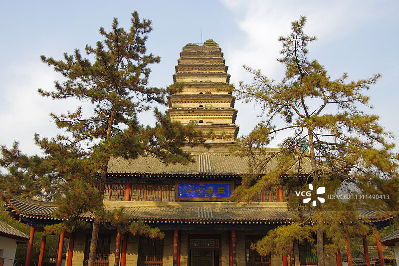 陕西西安小雁塔图片素材