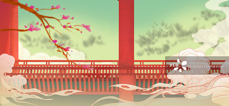 风华插画图片素材