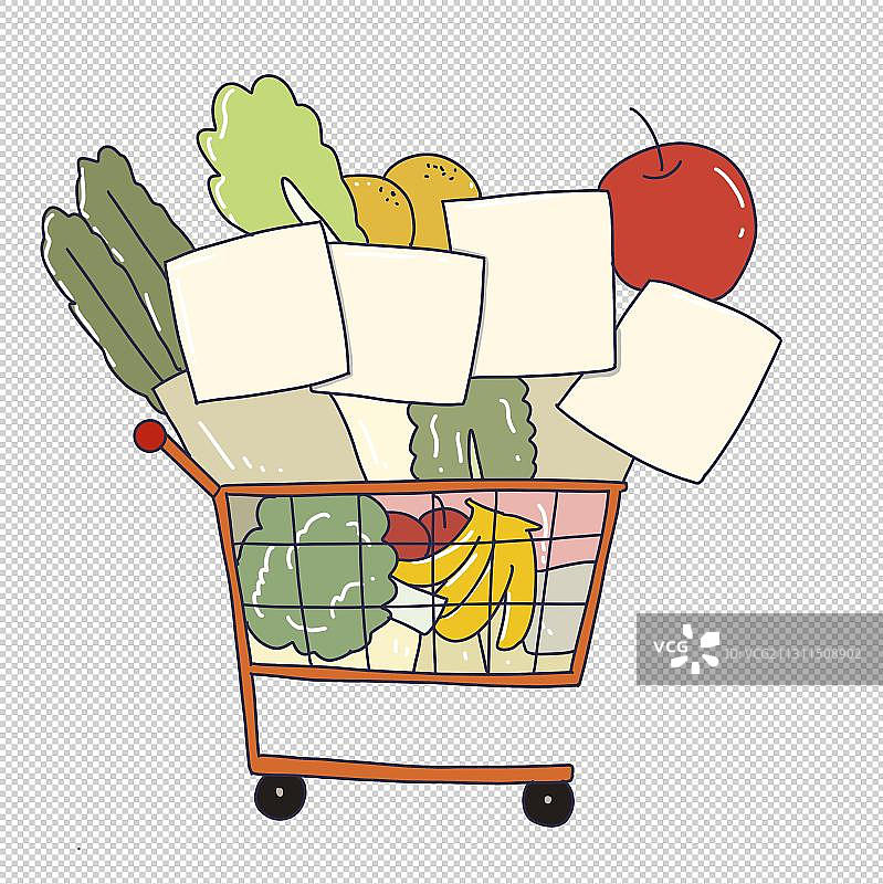 元素：购物车社区团购图片素材