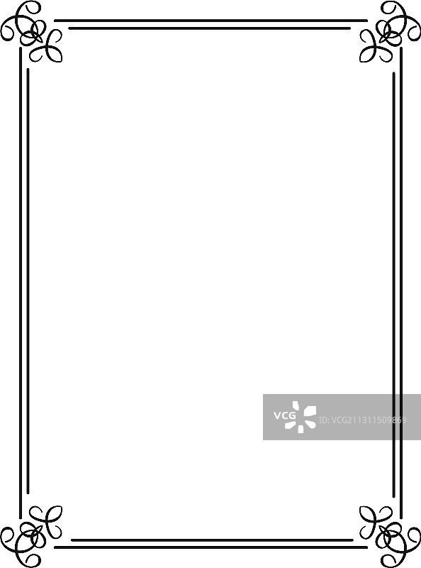 复古书法框架图片素材