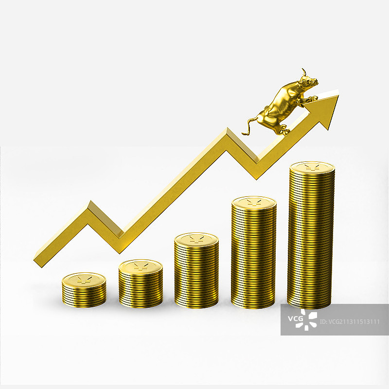 钱币堆积的股市数据图图片素材