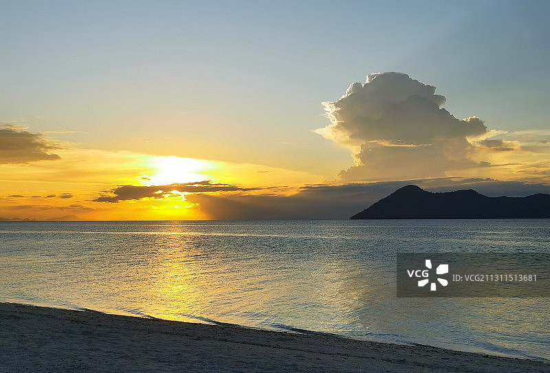 海晚霞图片素材