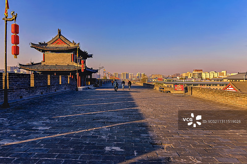 西安古城墙图片素材