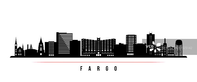 法戈天际线横版banner黑白图片素材