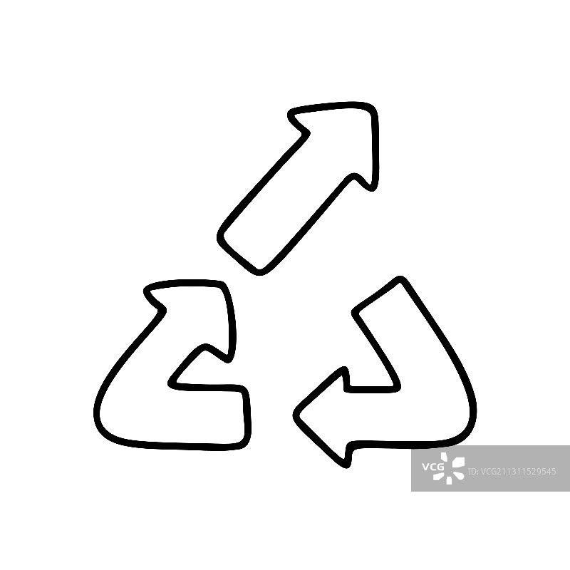 黑色升级回收图标草图标志图片素材