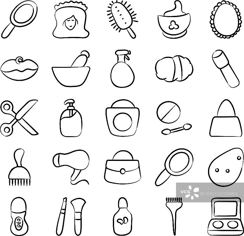 时尚配饰线性图标包图片素材