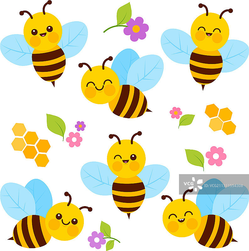 可爱蜜蜂合集图片素材