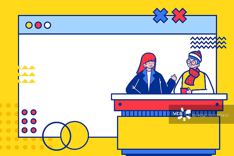 卡通娱乐游戏直播新媒体视觉红包商务办公互联网金融理财矢量插画图片素材