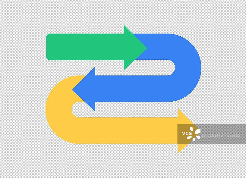 S形曲线流程箭头导向图插画元素图片素材