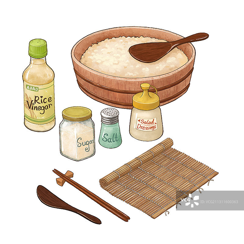 制作寿司饭图片素材