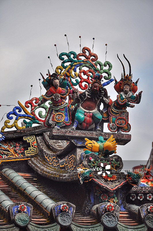 云霄云山书院 独特的楼阁古建筑 绚丽的嵌瓷艺术图片素材