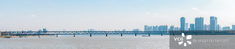 杭州钱塘江大桥全景图片素材