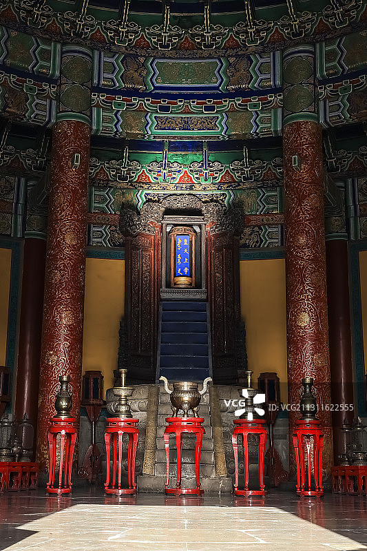 天坛600年皇穹宇冬至金光掠影图片素材