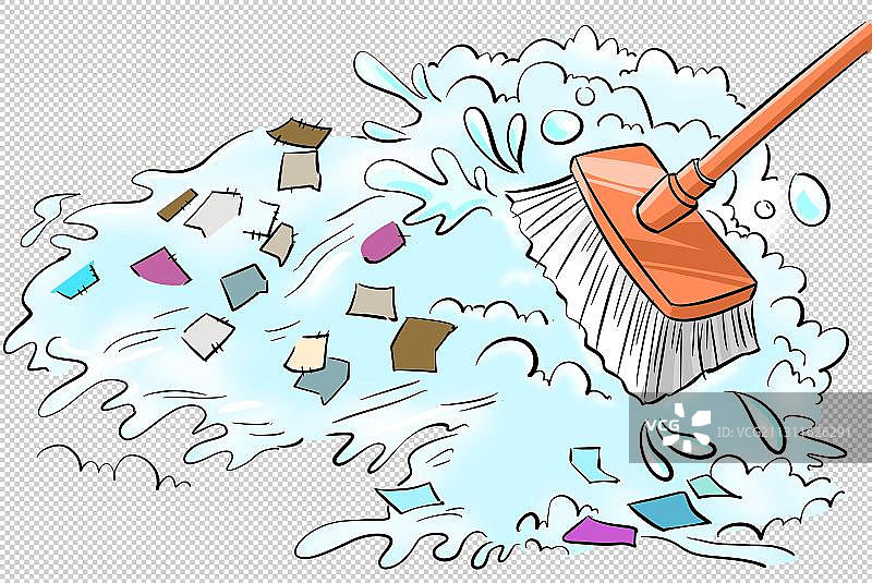 洗刷地板图片素材