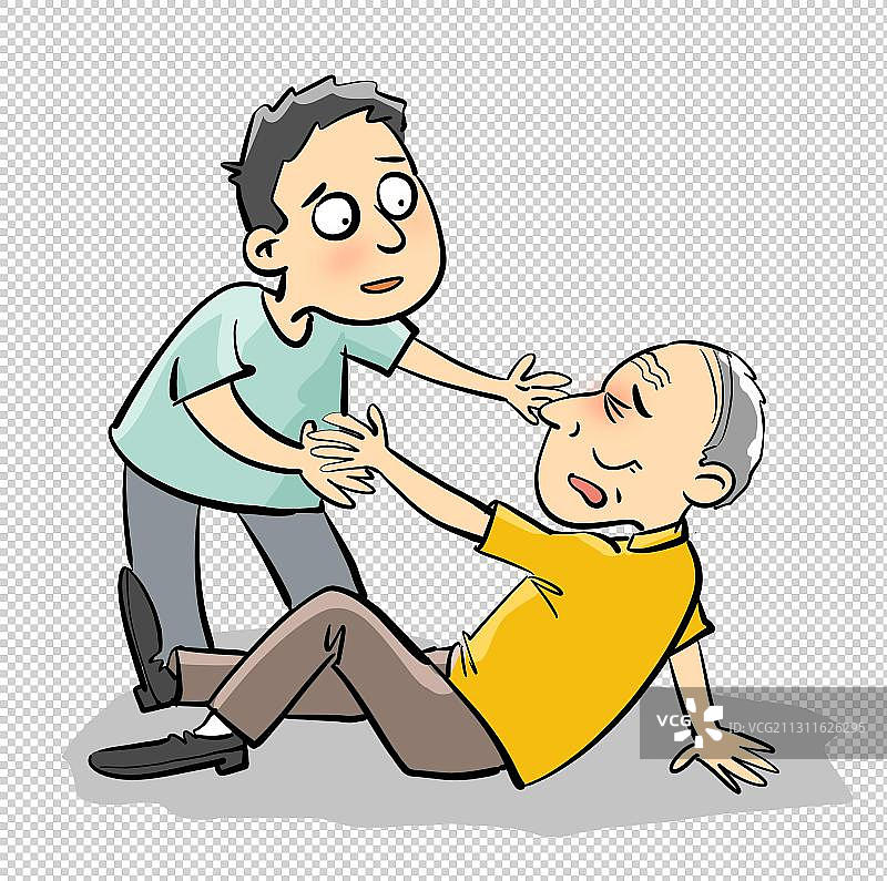 扶起老人图片素材