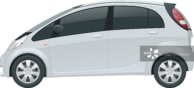 小型紧凑型电动汽车或混合动力环保汽车图片素材