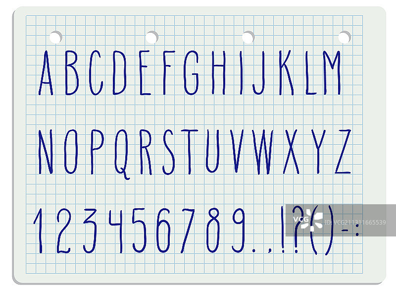 手绘字母表合集图片素材