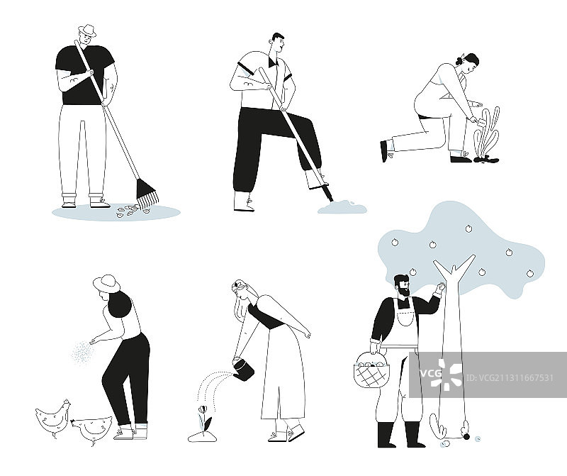 农民农业劳作人物场景图片素材