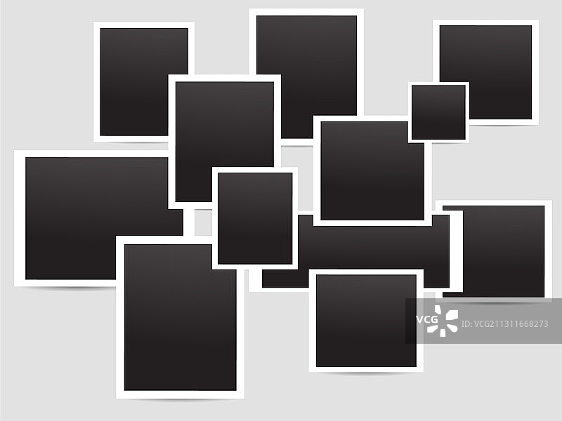 白色边框空白相框合集图片素材