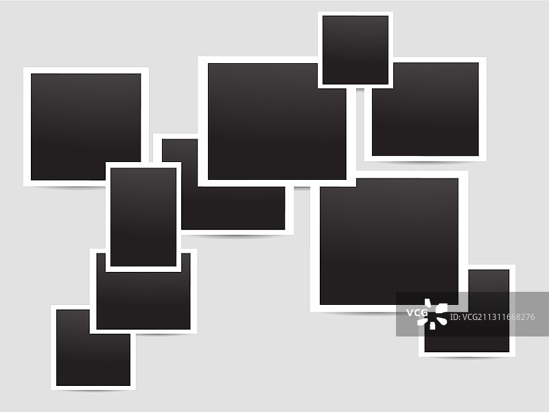 白色边框空白相框合集图片素材