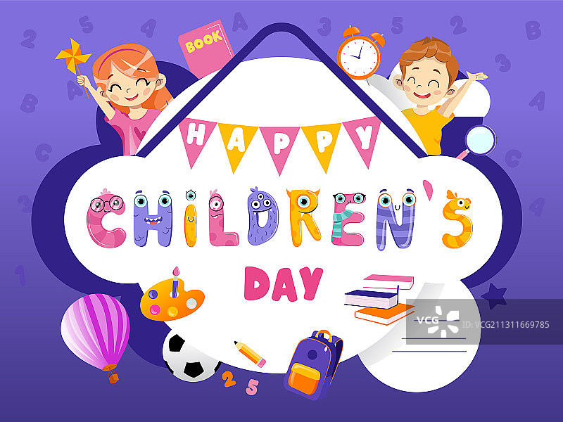 国际儿童节快乐概念图片素材