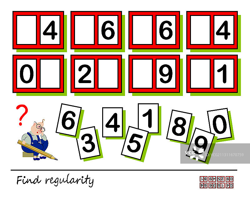 儿童和成人逻辑益智游戏图片素材