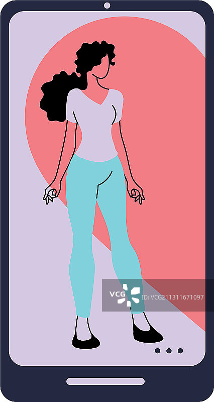 带有情侣虚拟关系的智能手机图片素材