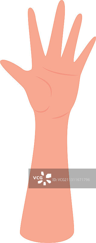 独立张开的手掌设计图片素材