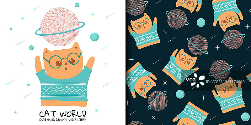 可爱的手绘图案图片素材