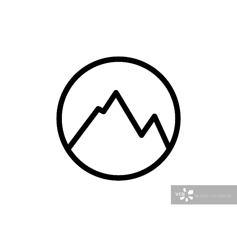 山脉线条图形设计图片素材