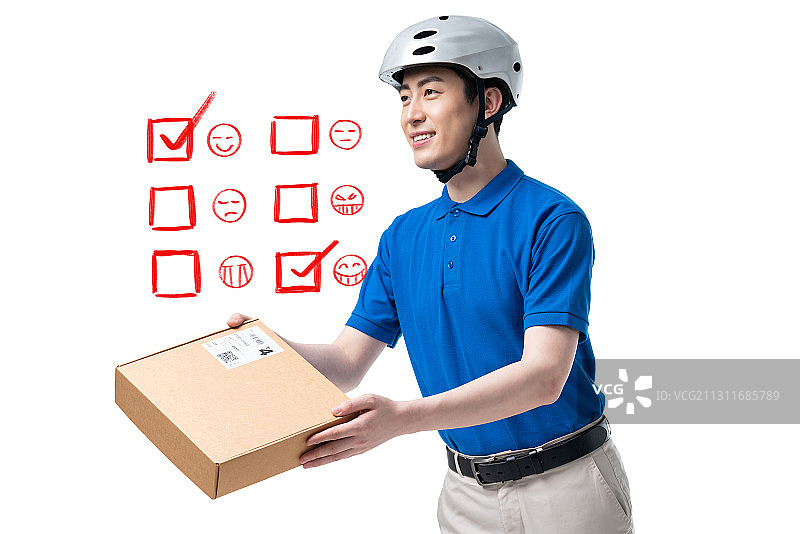 年轻的快递人员图片素材