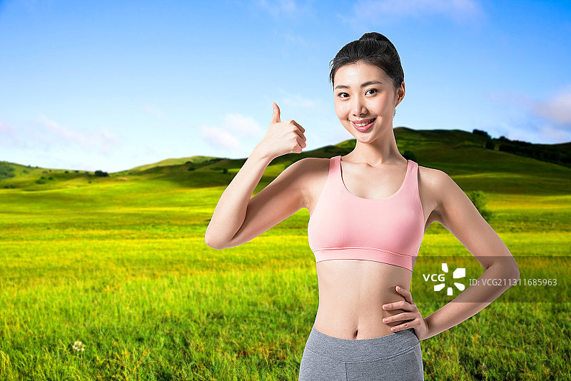 年轻女子运动图片素材