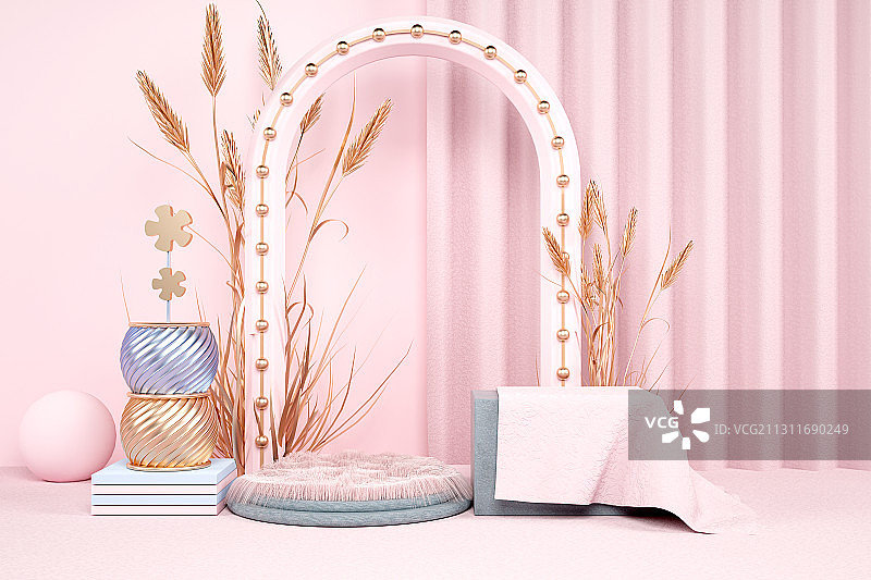 3D现代电子商务空间背景图片素材