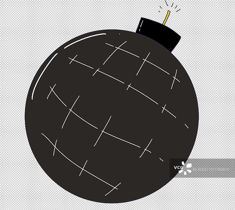 元素：手绘地雷图片素材