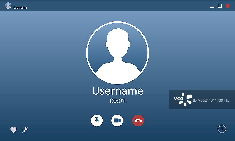 视频聊天界面用户网络视频通话窗口图片素材