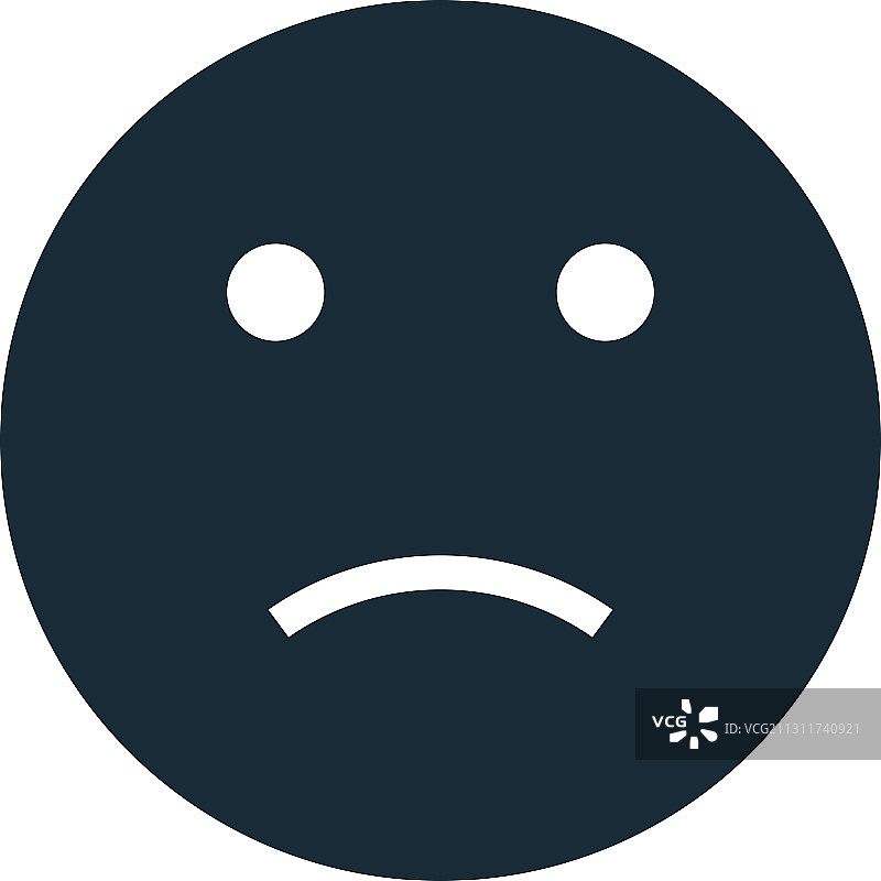 悲伤表情图标Logo设计模板图片素材
