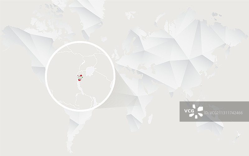 带有轮廓的布隆迪地图和旗帜图片素材