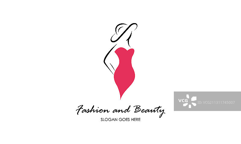 时尚女性服装和美妆Logo图片素材