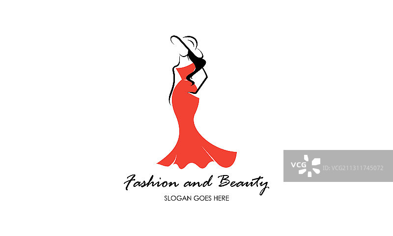 时尚女性服装和美妆Logo图片素材