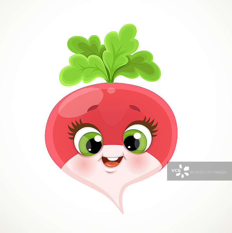 白底的美味可爱表情萝卜图片素材