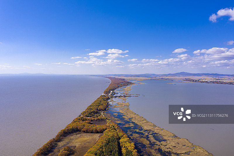 黑龙江鸡西：兴凯湖秋色图片素材