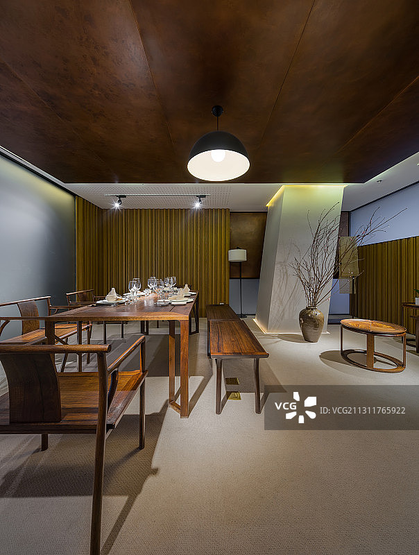 高级中式餐厅包间图片素材