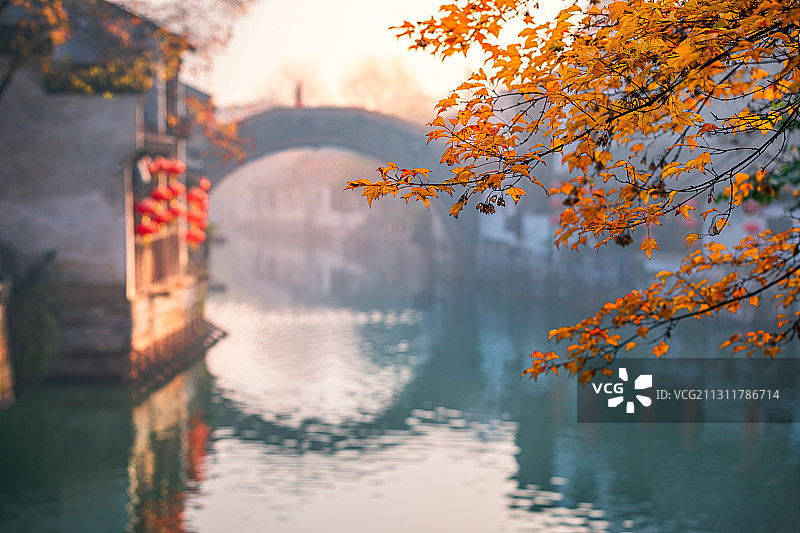 通津桥秋色图片素材